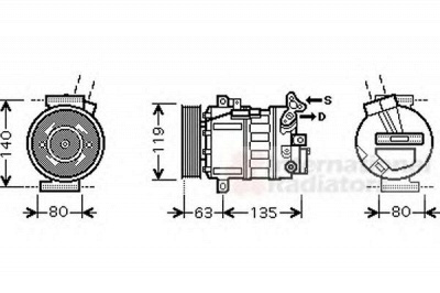 VAN WEZEL 4300k389 -  Компрессор, кондиционер